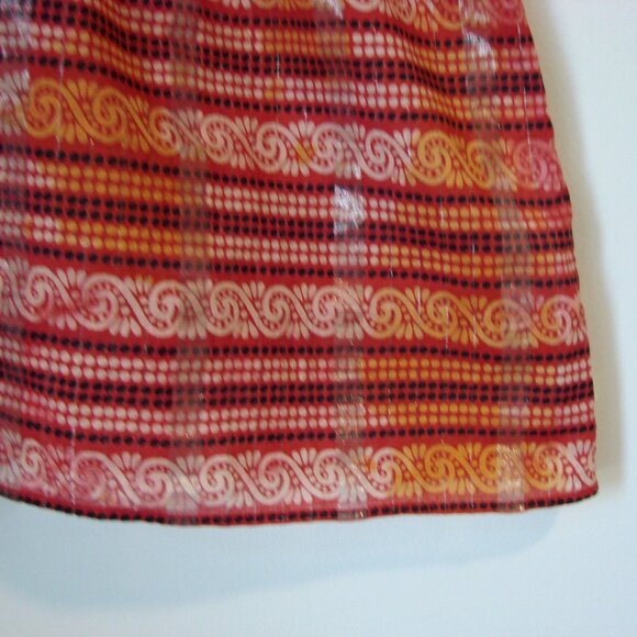 Lucky Brand Babydoll Top Boho Sleeveless V-neck Pink Red Orange NEW NWT Large - Picture 8 of 12
